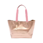 Gold Leather Coach Tote