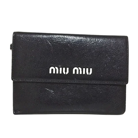 Black Leather Miu Miu Wallet
