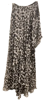 Animal print Silk Saint Laurent Skirt