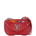 Red Leather Louis Vuitton New Wave