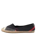 Black Canvas Burberry Espadrilles