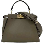 Beige Leather Fendi Peekaboo