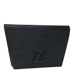Black Leather Louis Vuitton Trapeze