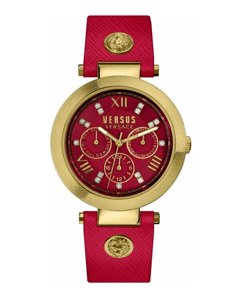 Red Leather Versace Watch
