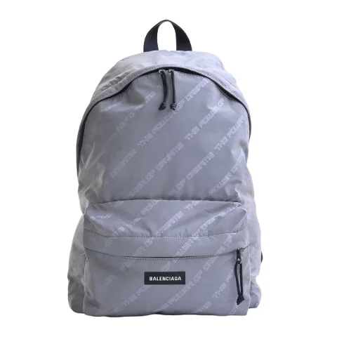 Grey Nylon Balenciaga Backpack