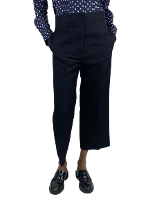 Navy Polyester Marni Pants