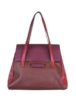 Burgundy Leather Etro Handbag