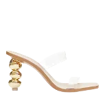 Gold Plastic Cult Gaia Sandals