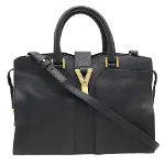 Black Leather Yves Saint Laurent Handbag