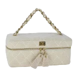 Beige Canvas Chanel Pouch