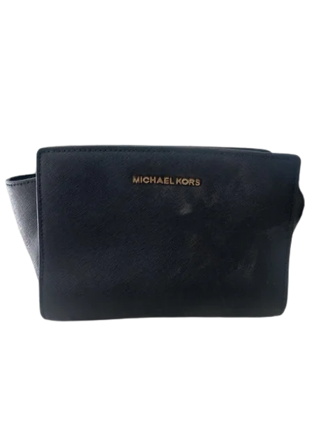 Black Leather Michael Kors Crossbody Bag