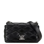 Black Leather Louis Vuitton Crossbody Bag