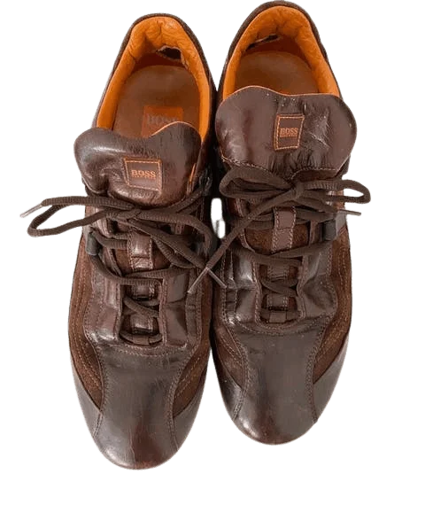 Brown Leather Hugo Boss Sneakers