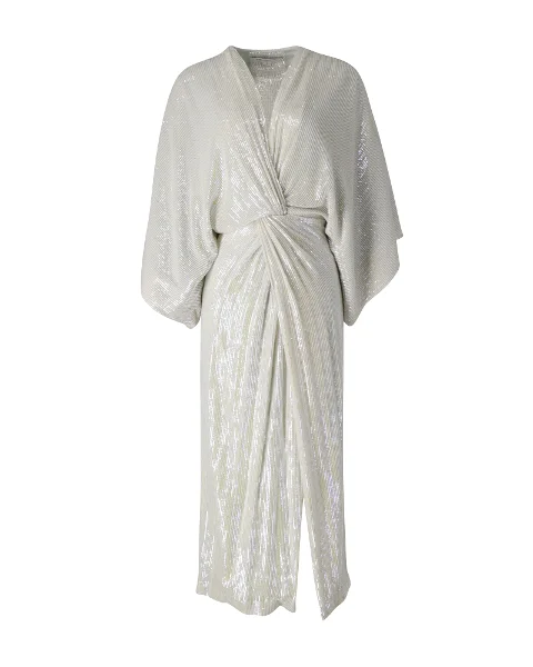 White Silk Diane Von Furstenberg Dress