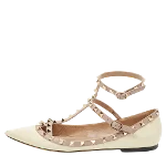 Beige Leather Valentino Flats