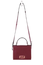 Burgundy Leather Lancel Crossbody Bag