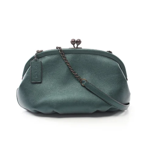 Green Leather Coach Shoulder Bag
