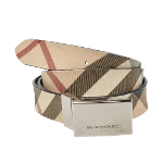 Beige Leather Burberry Belt