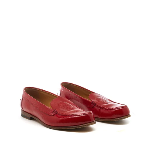 Red Leather Hermès Flats