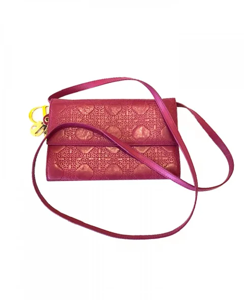 Pink Leather Dior Crossbody Bag
