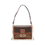 Brown Canvas Louis Vuitton Dauphine