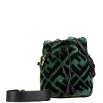 Green Leather Fendi Bucket Bag