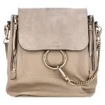 Beige Leather Chloé Backpack