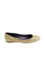 Gold Leather Zadig & Voltaire Flats
