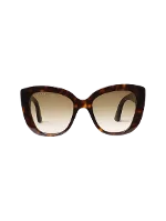 Brown Fabric Gucci Sunglasses