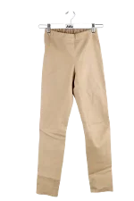 Beige Leather Joseph Pants