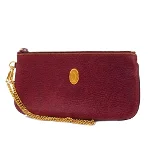 Burgundy Leather Cartier Pouch