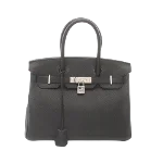 Black Leather Hermès Birkin