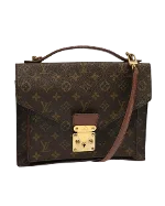 Brown Canvas Louis Vuitton Monceau