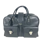 Black Leather Louis Vuitton Travel Bag