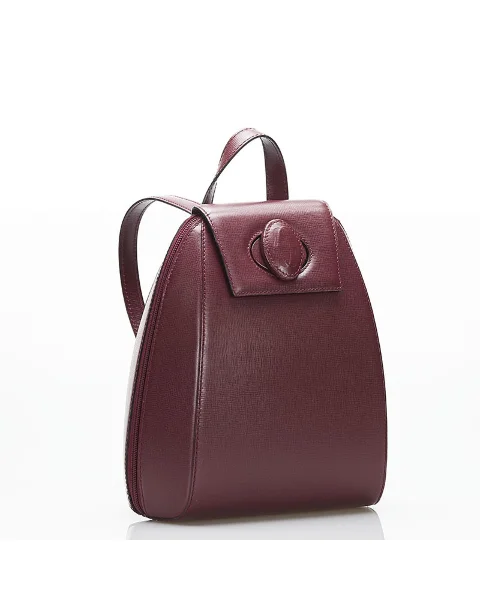 Burgundy Leather Cartier Backpack