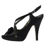 Black Satin Moschino Sandals