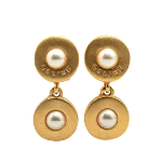 Gold Metal Celine Earrings