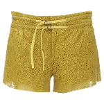 Yellow Leather Helmut Lang Shorts