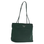 Green Fabric Prada Tote