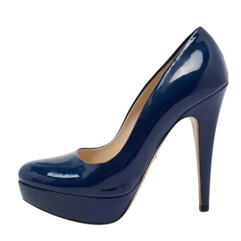 Blue Leather Prada Heels