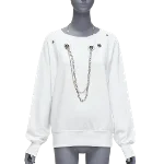 White Cotton Diesel Sweatshirt