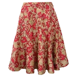 Red Silk Valentino Skirt