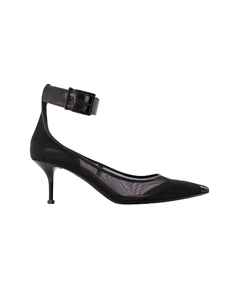 Black Leather Alexander McQueen heels