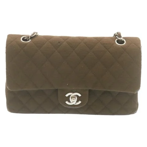 Brown Canvas Chanel Flap Bag