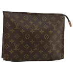 Brown Canvas Louis Vuitton Poche Toilette