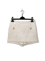 White Cotton Maje Shorts