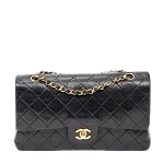 Black Leather Chanel Flap Bag