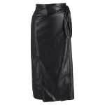 Black Leather Nanushka Skirt