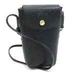 Black Leather Longchamp Shoulder Bag