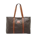 Brown Canvas Celine Tote